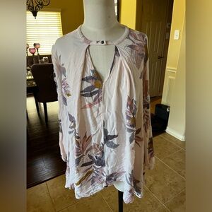 Floral Print Women's Top Tunic Dress